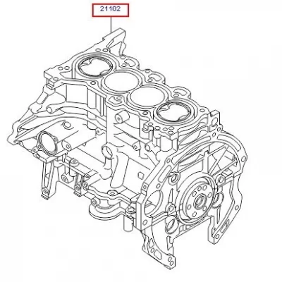 2D3622EU01 نیم موتور توسان اصلی هیوندای